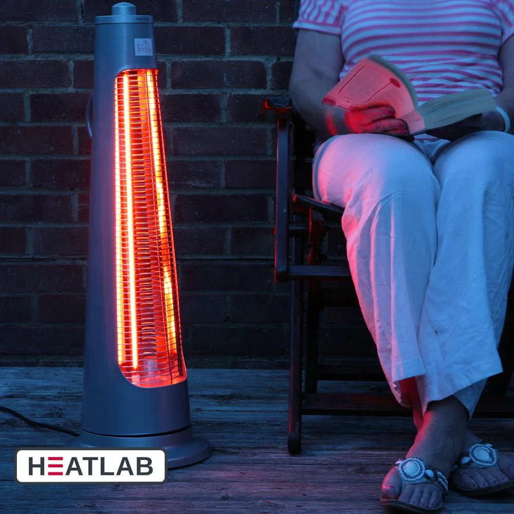 900W IPX4 Streamline Rotating Patio Heater with 2 Power Settings by HeatlabĀ® - Image 3