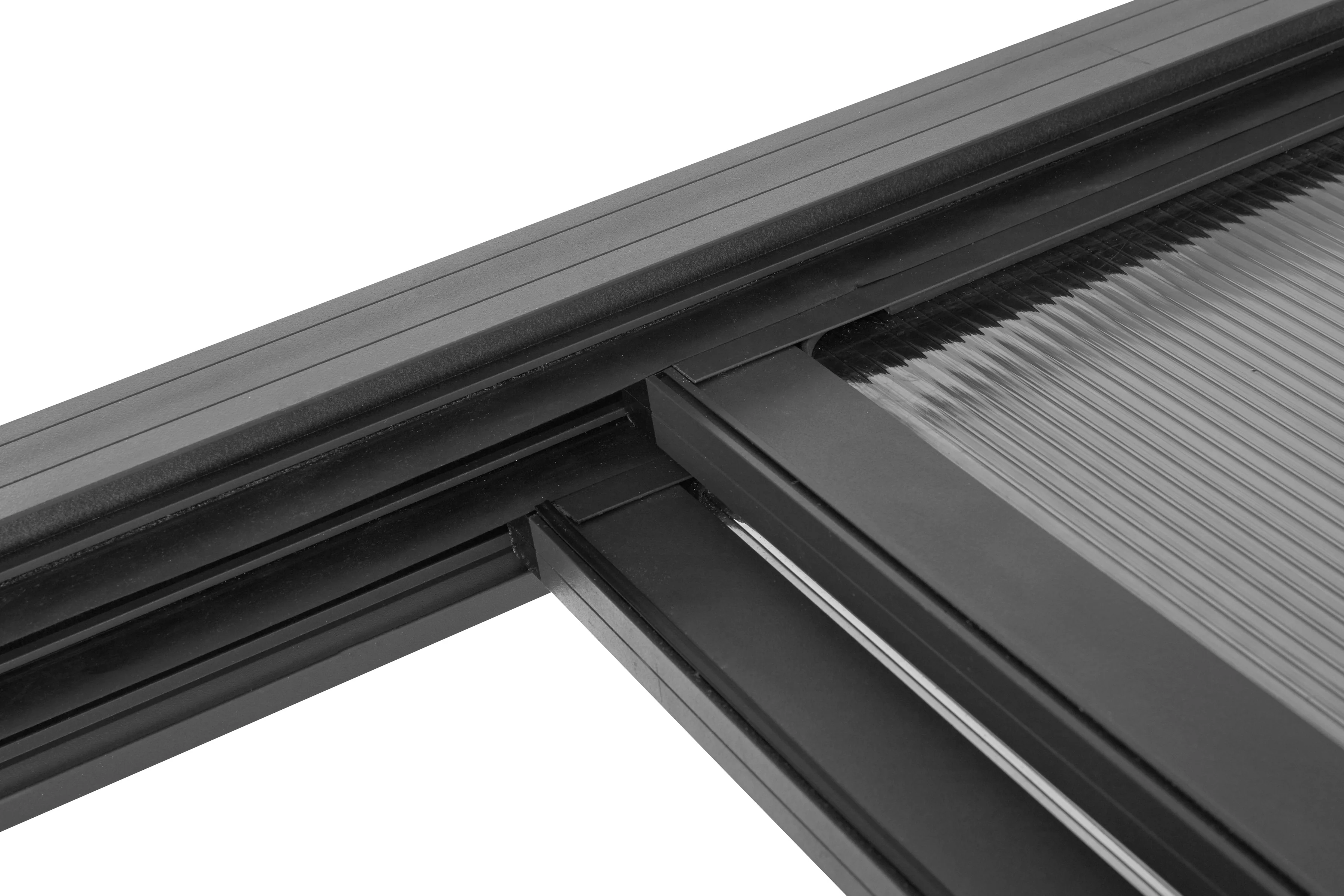 13.1ft x 9.8ft Anthracite Veranda Garden Canopy with Retractable Sliding Roof - Lean to Wall - Primrose™ - Image 6