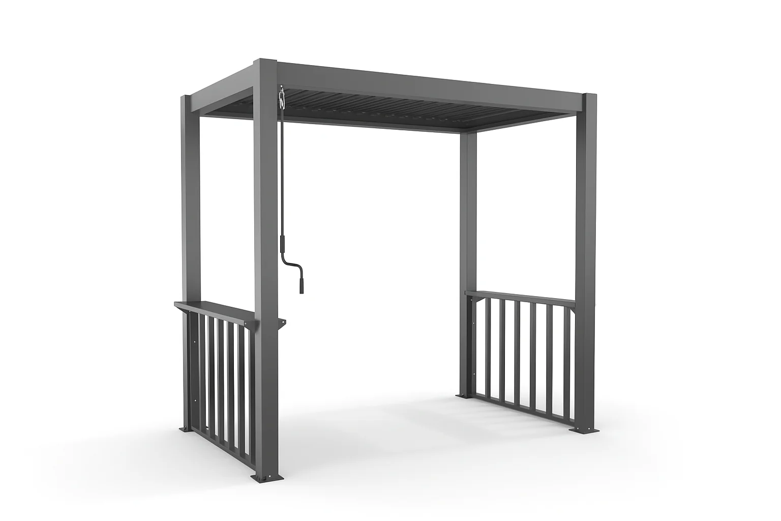 2.5m x 1.5m Deluxe Pergola with Louvered Shutter Roof by Primrose Living - Image 5