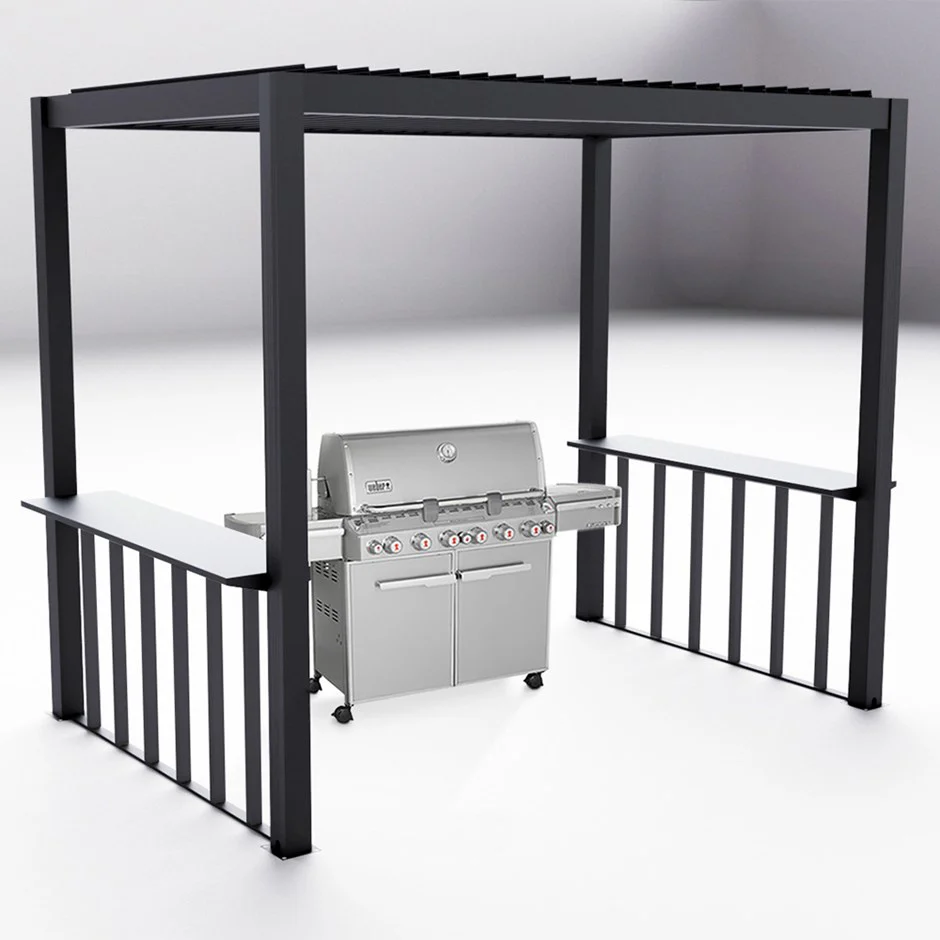 2.5m x 1.5m Deluxe Pergola with Louvered Shutter Roof by Primrose Living - Image 7