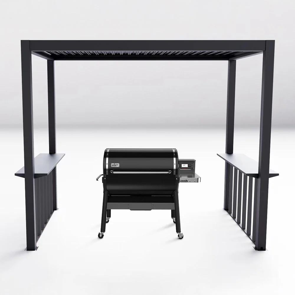 2.5m x 1.5m Deluxe Pergola with Louvered Shutter Roof by Primrose Living - Image 8