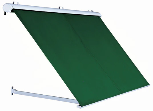 2.0m Half Cassette Drop Arm Awning, Plain Green