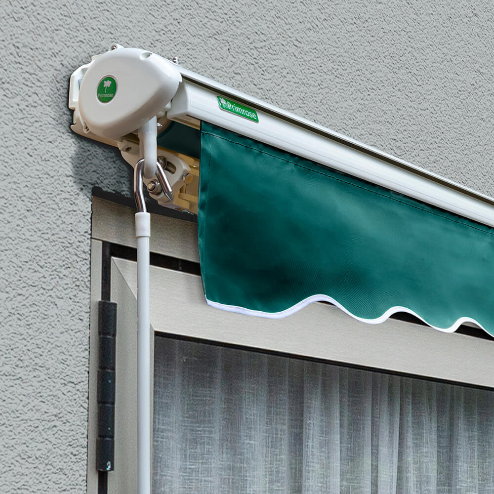 2.0m Half Cassette Electric Awning, Plain Green - Image 2