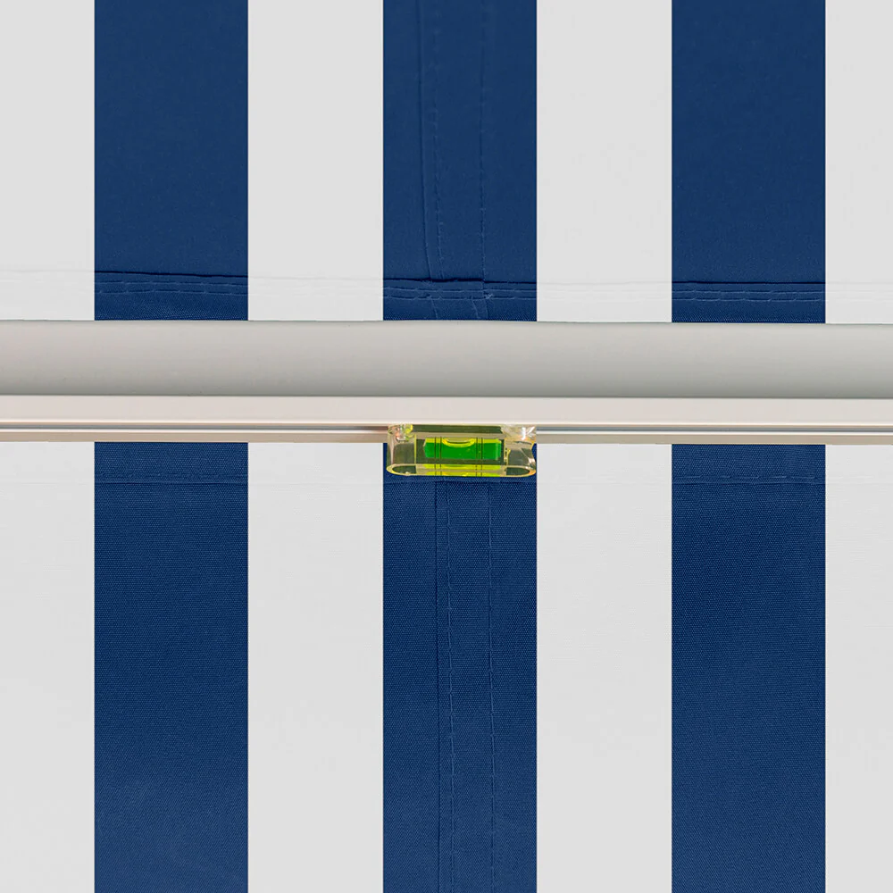 2.5m Budget Manual Awning, Blue and White - Image 6