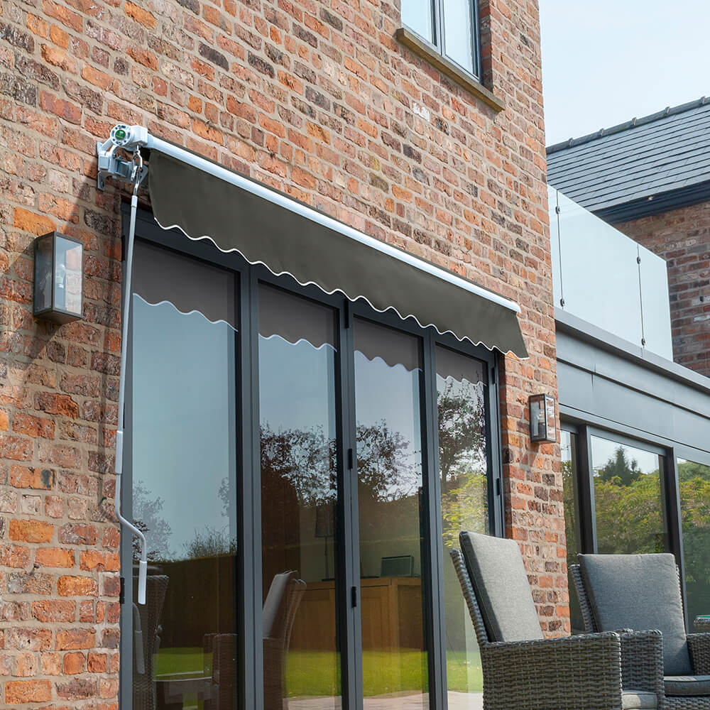 2.5m Budget Manual Awning, Charcoal - Image 5