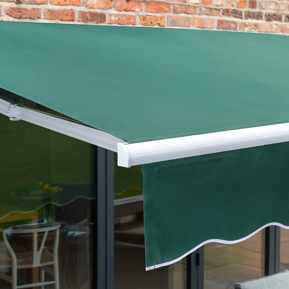 2.5m Budget Manual Awning, Plain Green - Image 6
