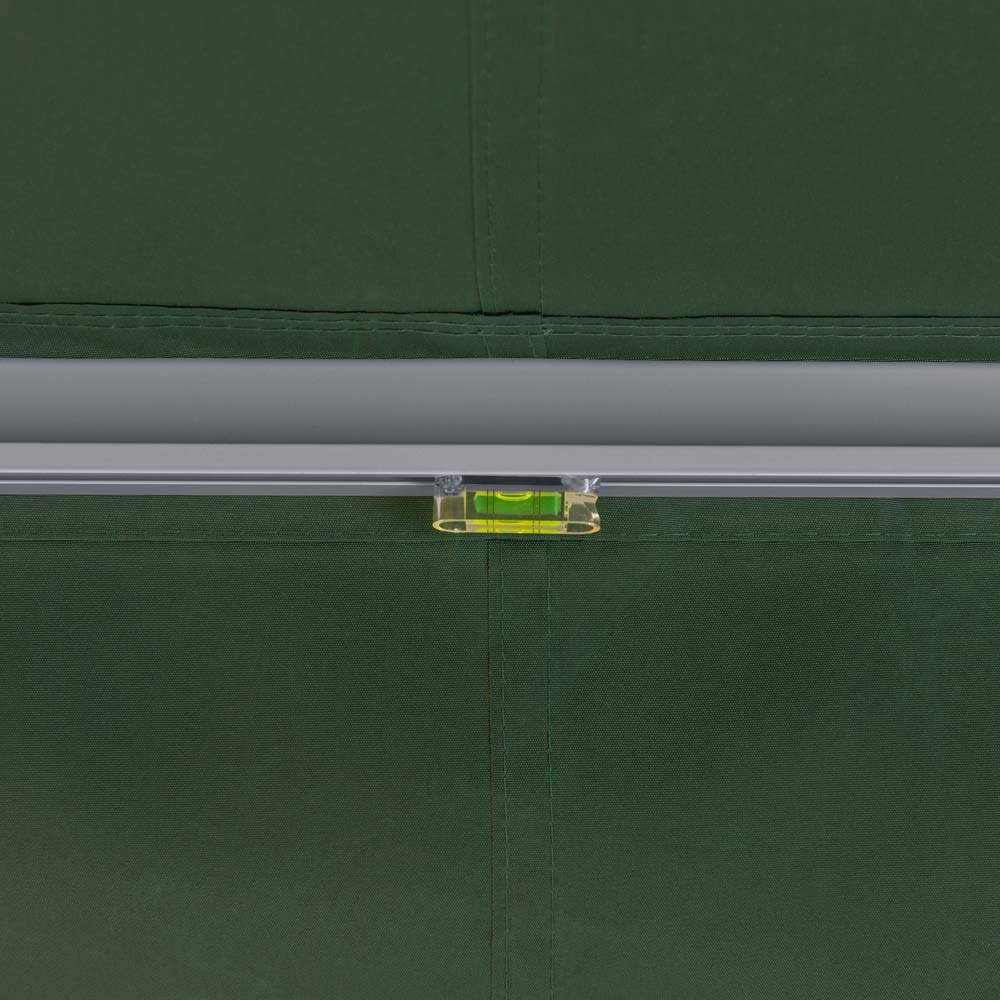 2.5m Budget Manual Plain Green Awning (Charcoal Cassette) - Image 7