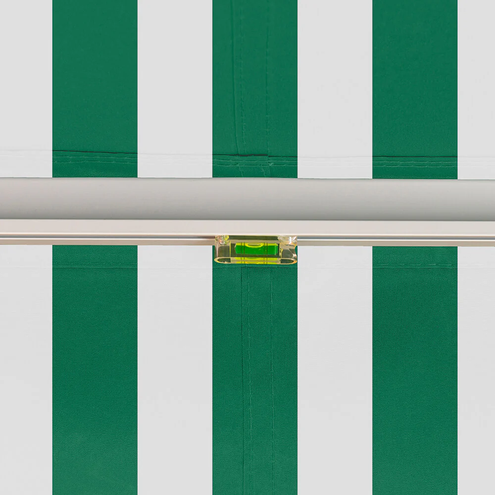 2.5m Budget Wireless Electric Awning, Green and White - Image 6