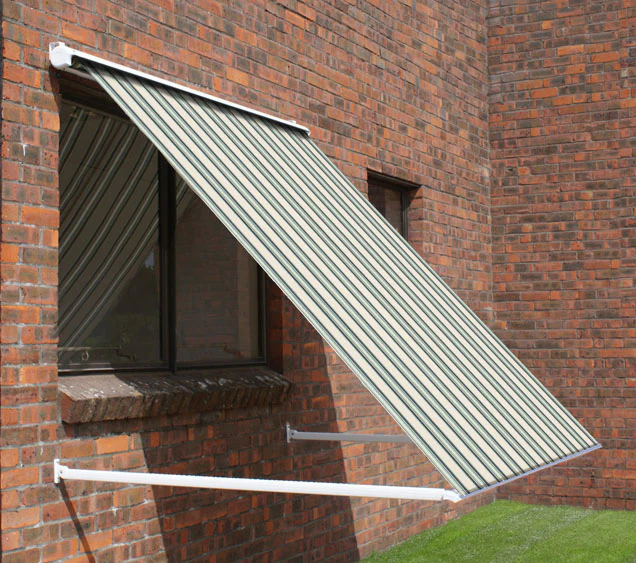 2.5m Half Cassette Drop Arm Awning, Multi Stripe