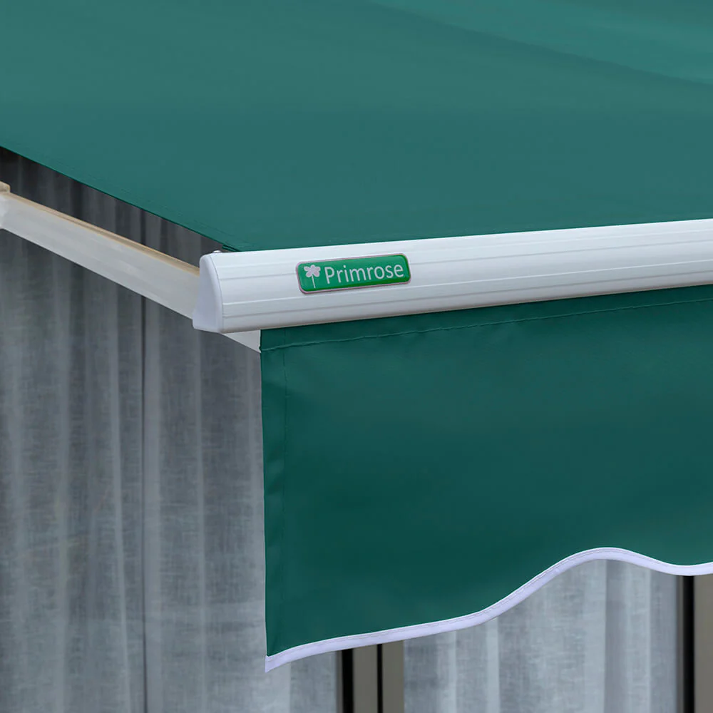 2.5m Half Cassette Electric Patio Awning, Plain Green - Image 5