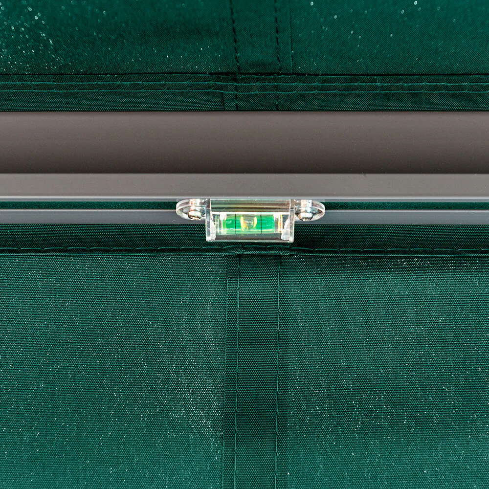 2.5m Half Cassette Manual Plain Green Awning (Charcoal Cassette) - Image 7