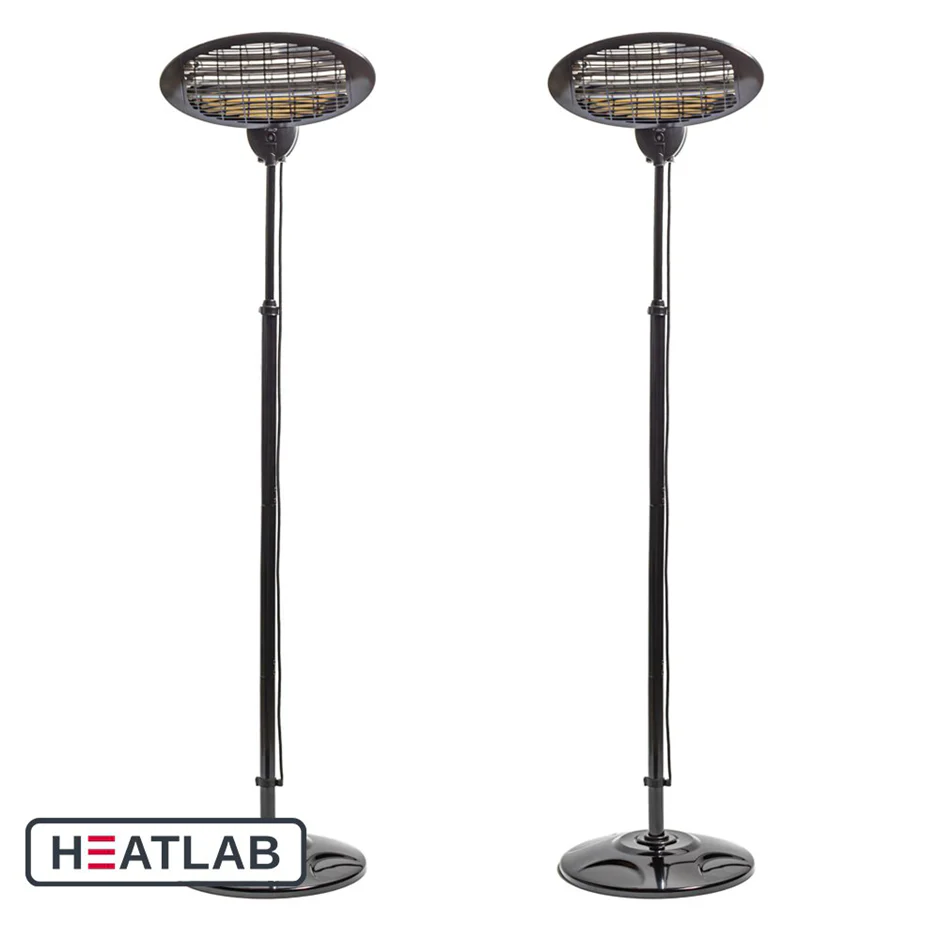 2kW IPX4 Freestanding Electric Quartz Patio Heater w/ Remote | HeatlabĀ® - Image 5