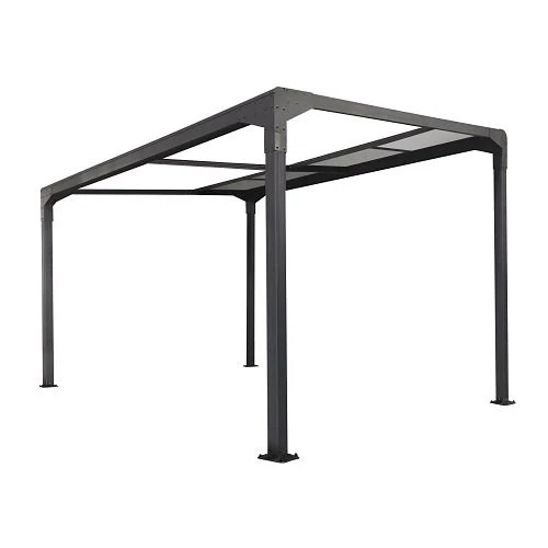 3.9m x 3m Anthracite Pergola With Sliding Polycarbonate Roof - Image 4