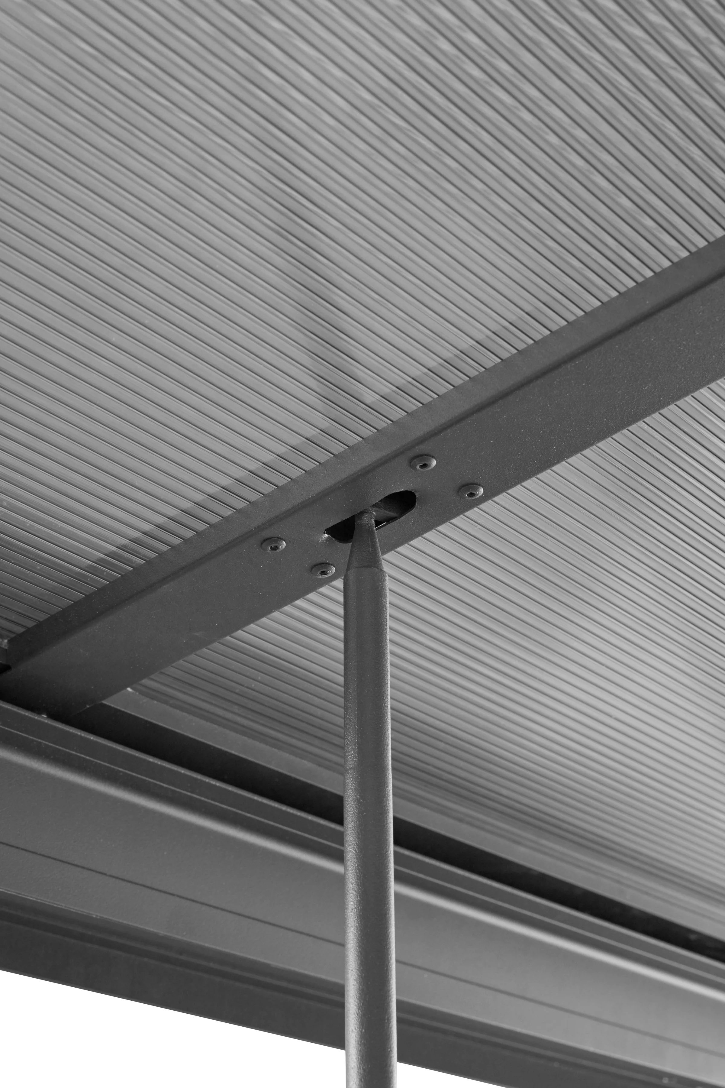 3.9m x 3m Anthracite Pergola With Sliding Polycarbonate Roof - Image 8