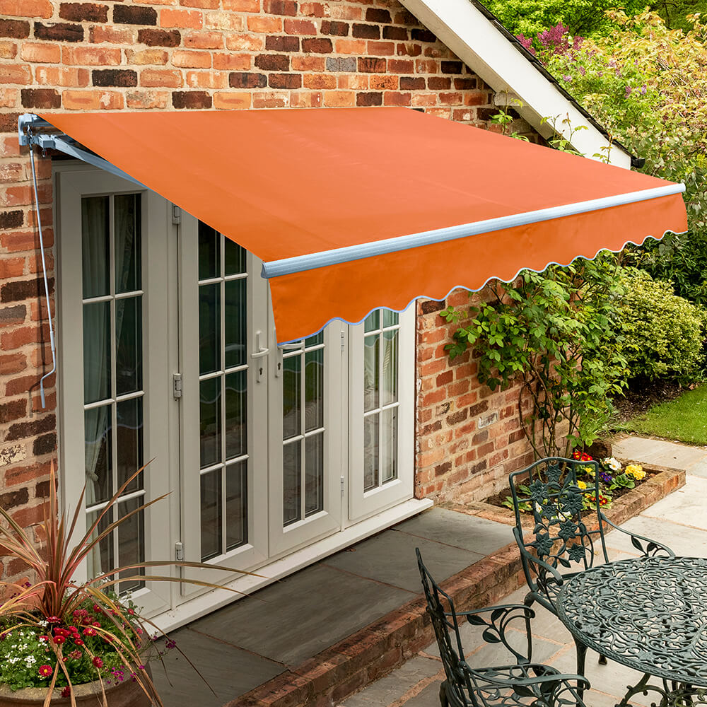 3.0m Standard Manual Awning, Terracotta