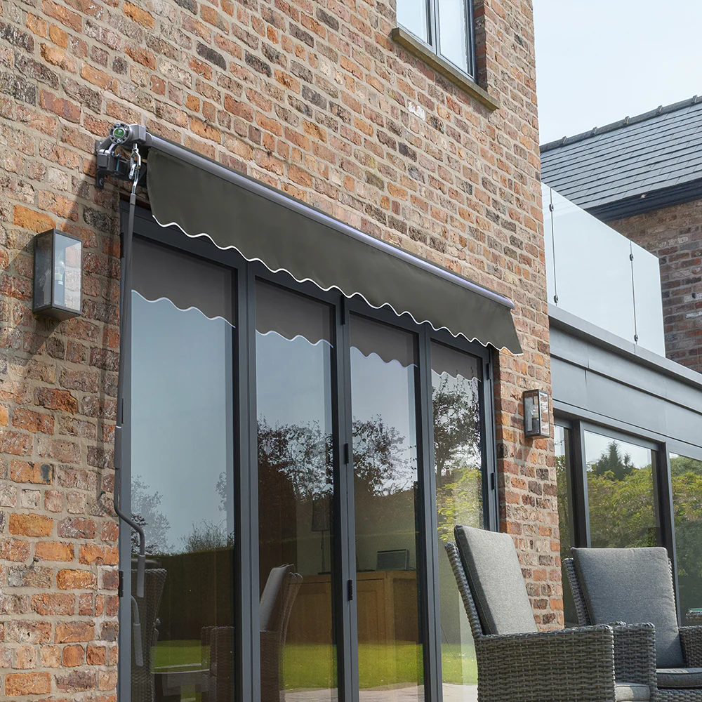 3.5m Budget Manual Charcoal Awning (Charcoal Cassette) - Image 2