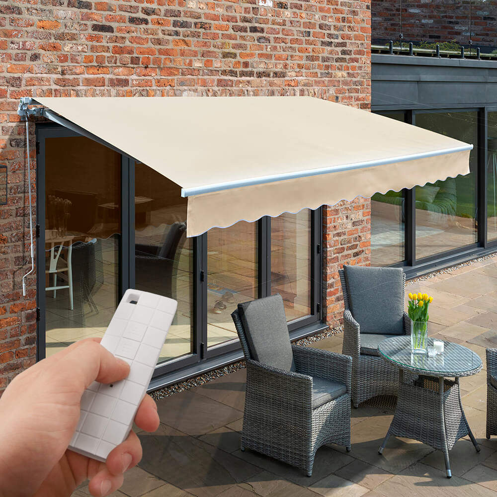 3.5m Budget Wireless Electric Awning, Ivory