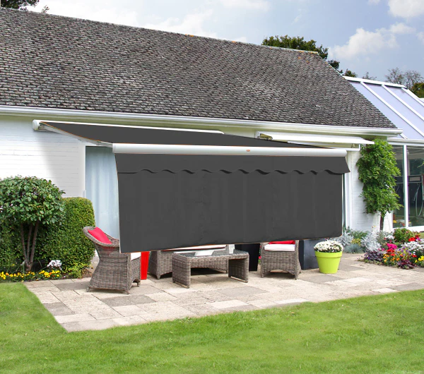 3.5m Dropdown Charcoal Valance (1m Drop)