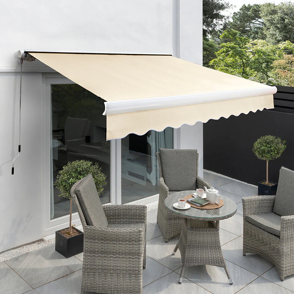 3.5m Full Cassette Manual Awning, Ivory