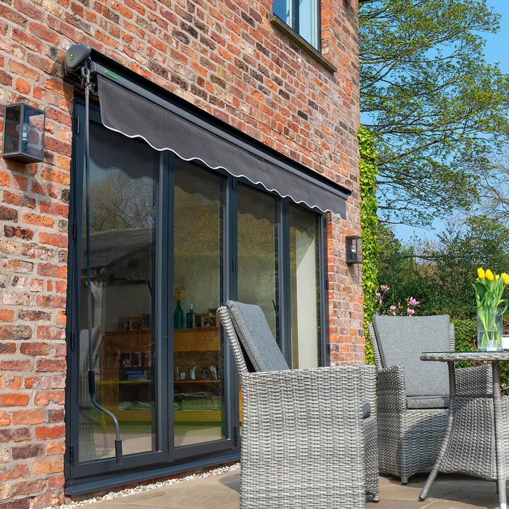 3.5m Half Cassette Electric Charcoal Awning (Charcoal Cassette) - Image 4
