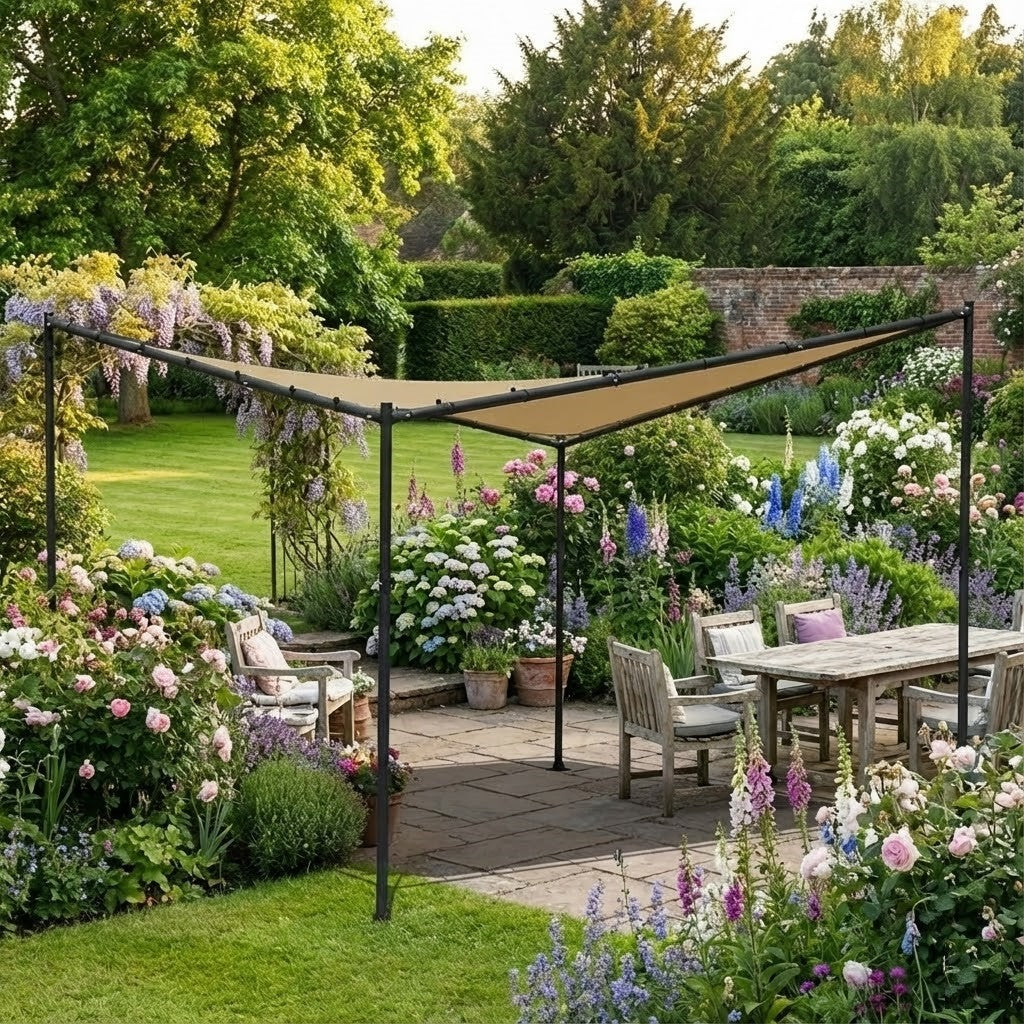 3.5M Square Portable Steel Frame With Sail Shade - Image 3
