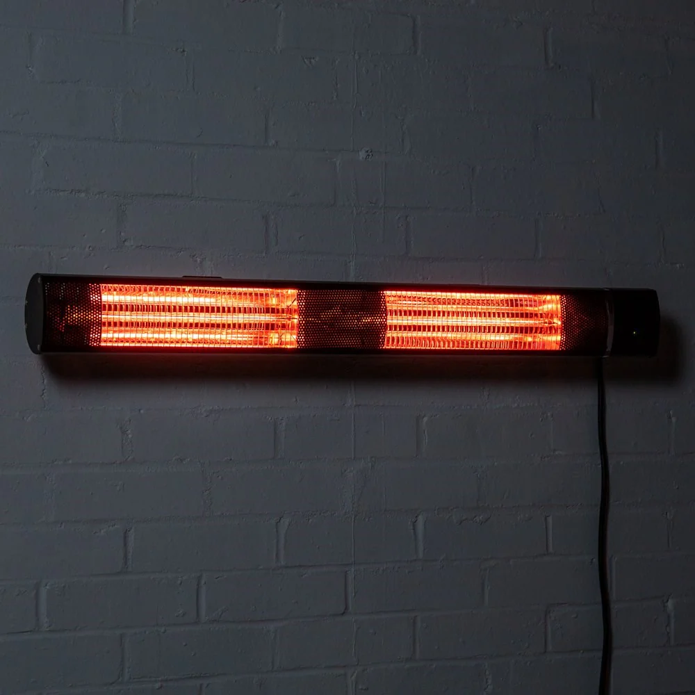 3kW IP44 Wall Mounted Electric Patio Heater Remote Control Black by HeatlabĀ® - Image 2
