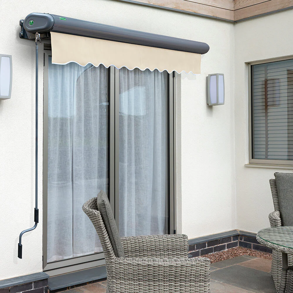 4.0m Full Cassette Electric Ivory Awning (Charcoal Cassette) - Image 6