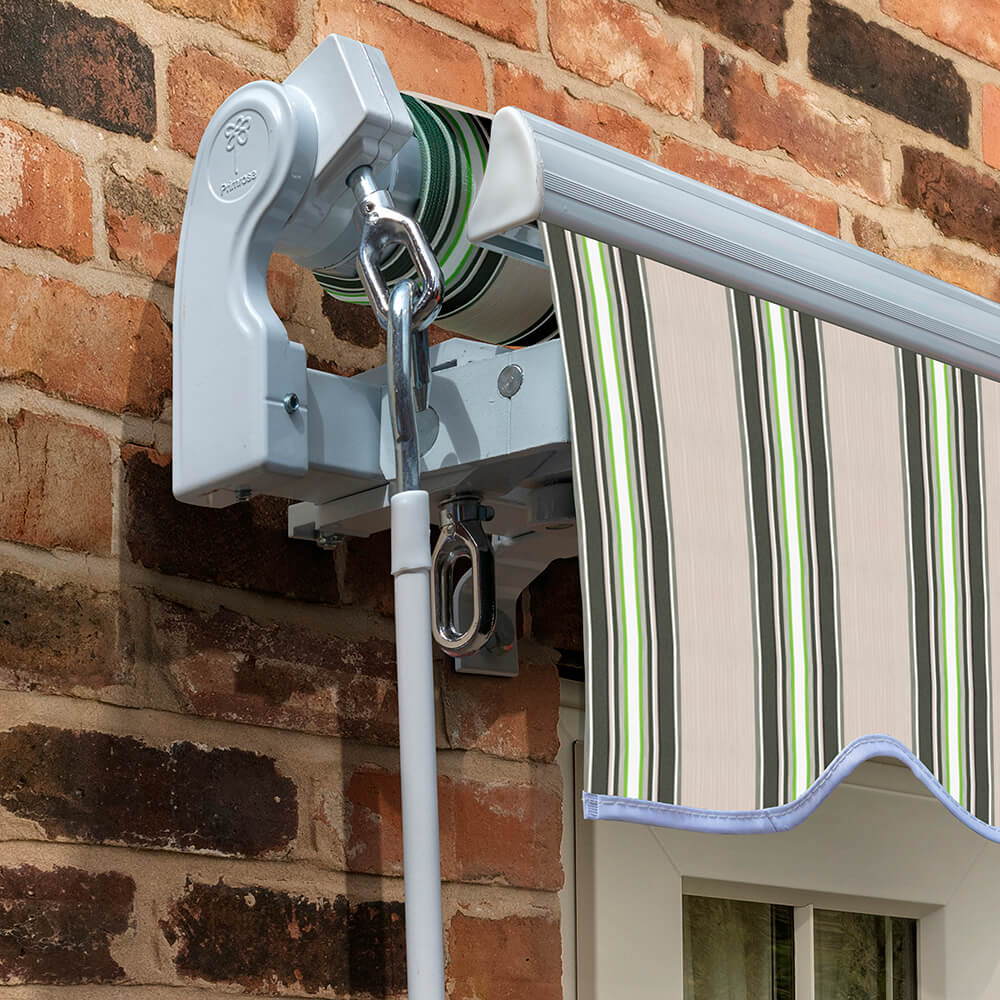 5.0m Standard Manual Awning, Multi Stripe - Image 2