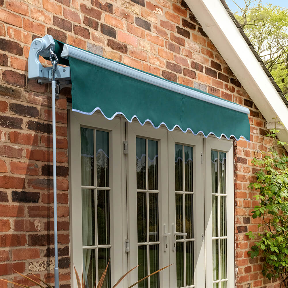 5.0m Standard Manual Awning, Plain Green - Image 2