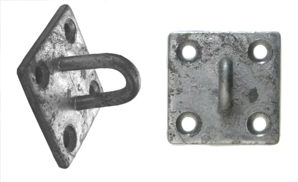 5cm x 5cm Galvanised Pad Eye - Square - Sail Shade Fitting Accessories - Image 3