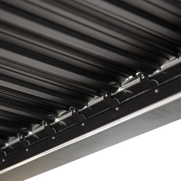 6m x 3m Deluxe Charcoal Wall Mounted Veranda with Louvered Shutter Roof - Image 4