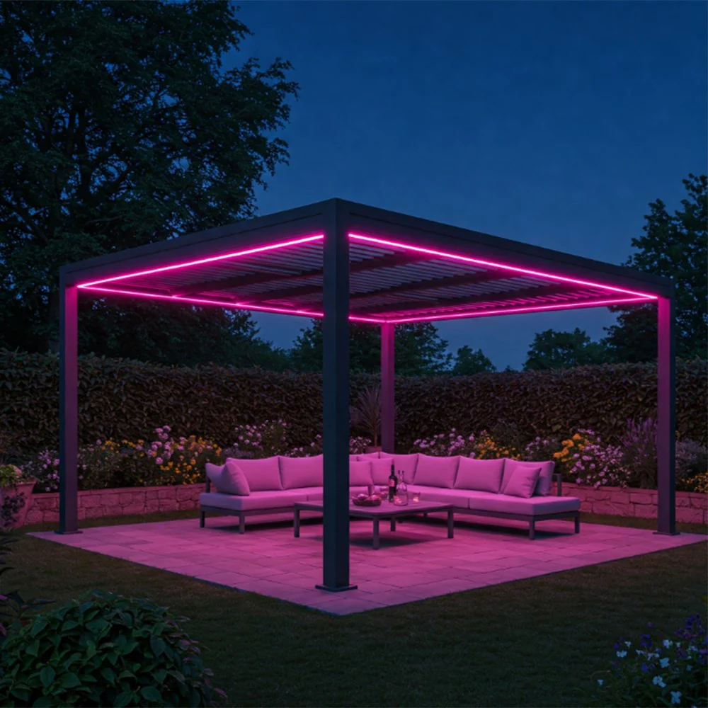 3x3M Pegola Colour Changing LED Light Kit by Primrose Living - Image 5