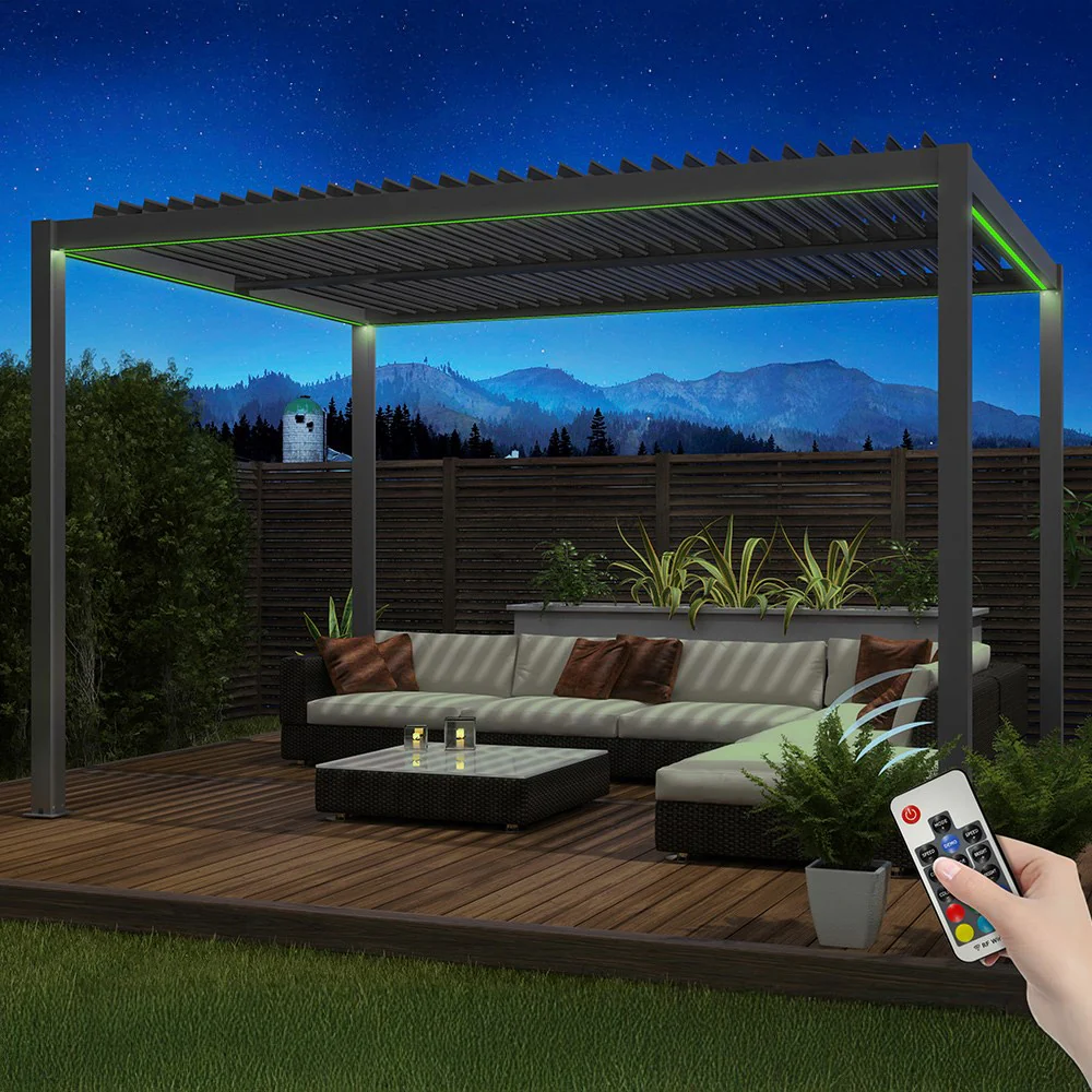3x3M Pegola Colour Changing LED Light Kit by Primrose Living - Image 9