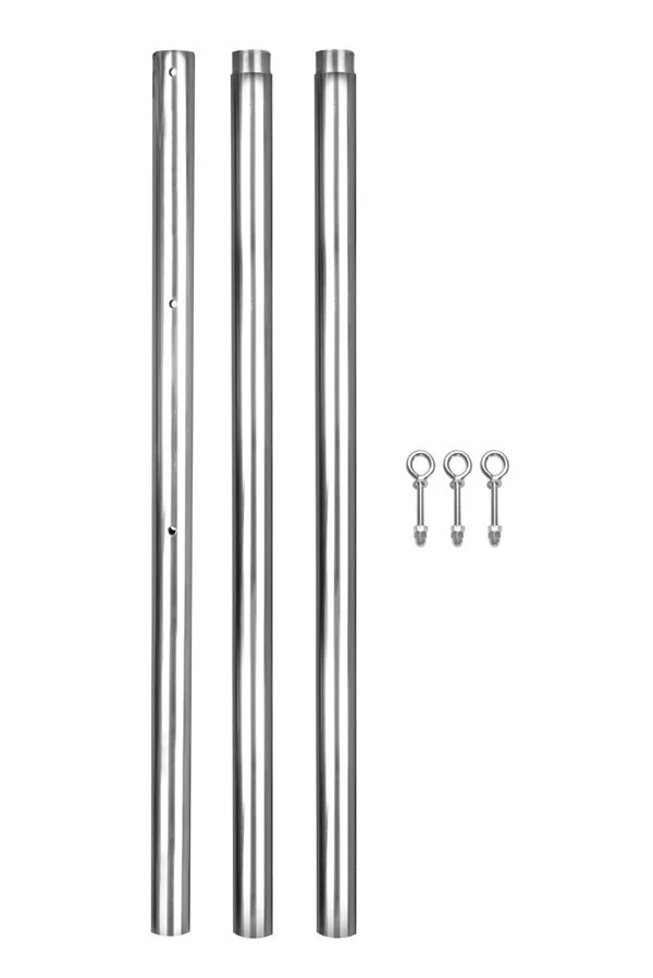 9.8\ / 3m Stainless Steel Shade Sail Pole with Eyebolts - 3 Sections" - Image 2