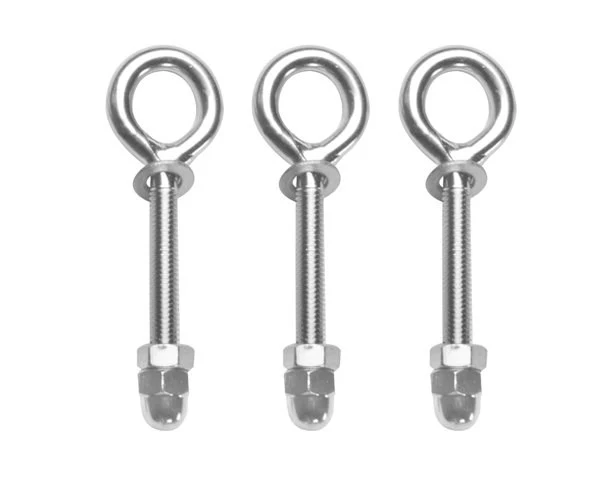 9.8\ / 3m Stainless Steel Shade Sail Pole with Eyebolts - 3 Sections" - Image 3