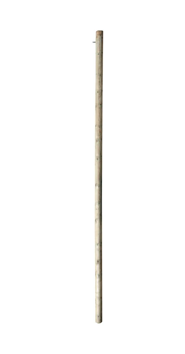 9ft 10\ / 3m Wooden Shade Sail Pole with Eyebolt Screw - 12cm Diameter" - Image 3