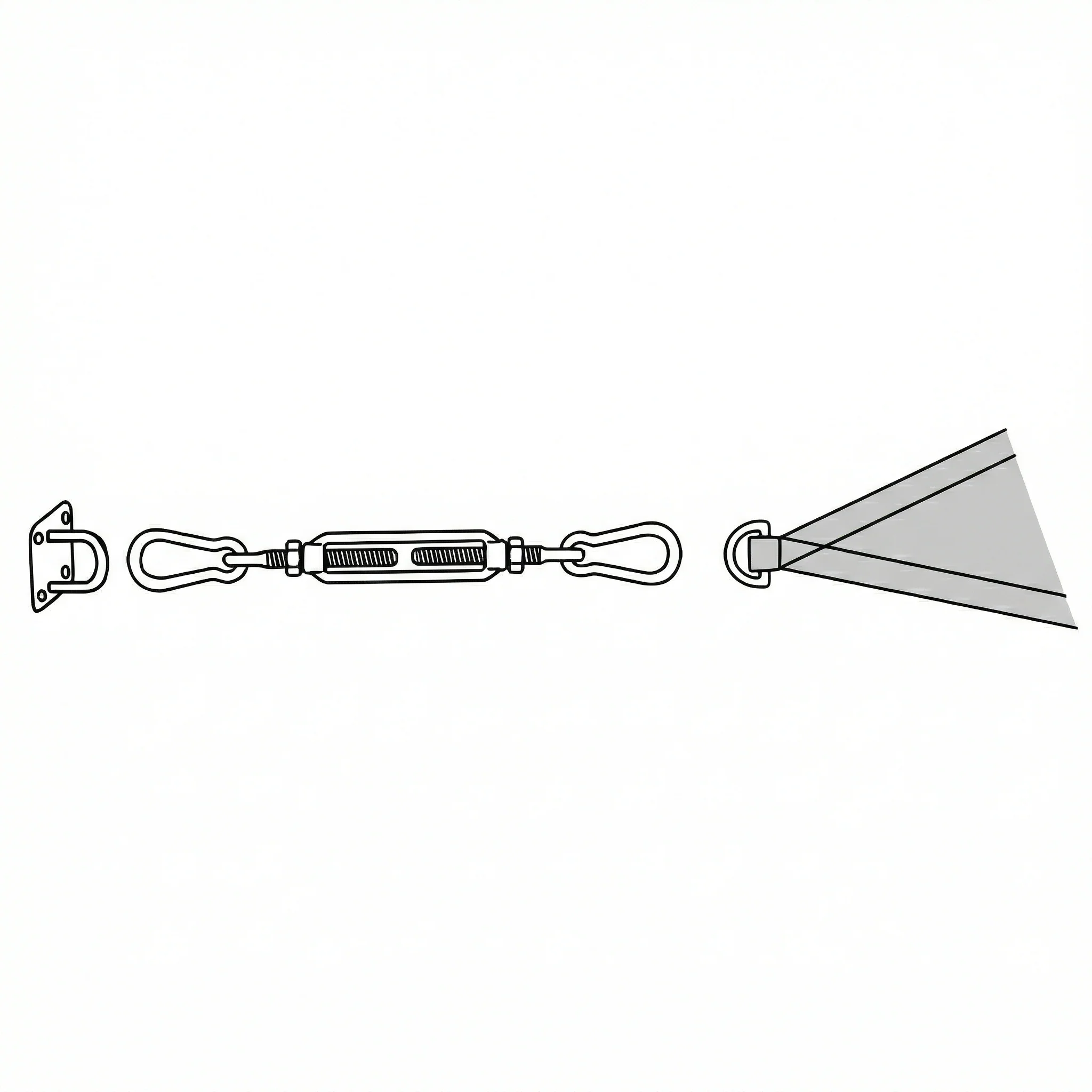 Advanced Stainless Steel Accessory Fixing Kit for Rectangle & Square Shade Sails - Image 3