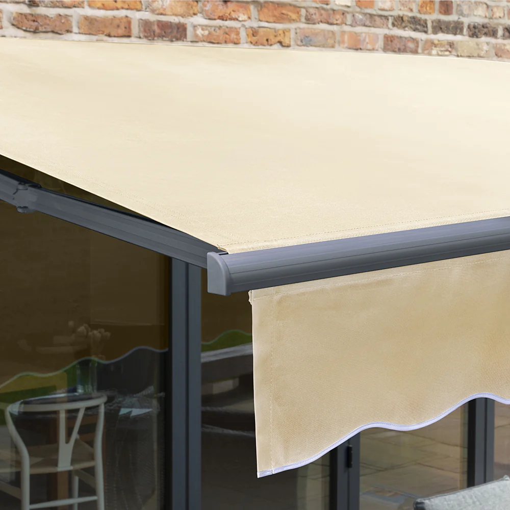 4m Budget Manual Ivory Awning (Charcoal Cassette) - Image 7