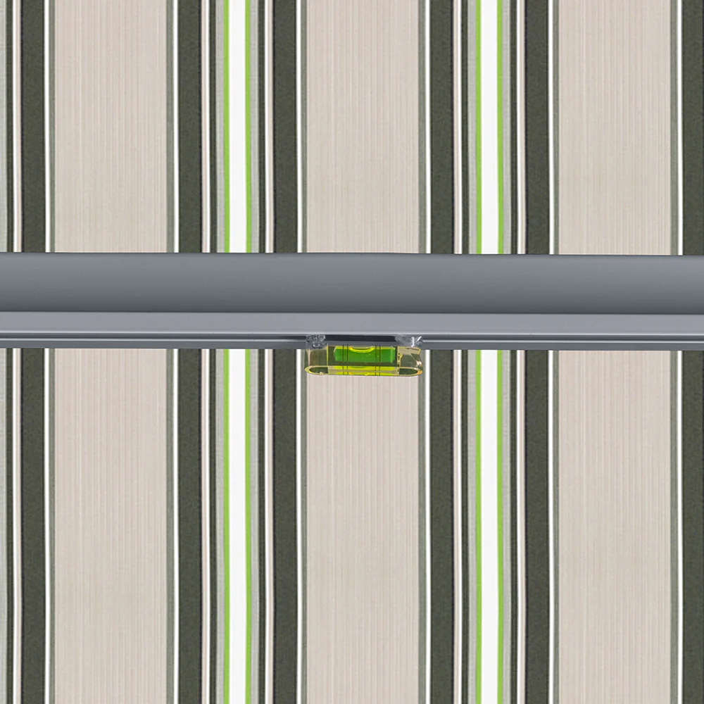 4m Budget Manual Multistripe Awning (Charcoal Cassette) - Image 7