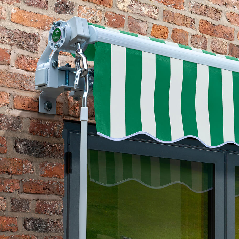 3m Budget Wireless Electric Awning, Green and White - Image 3