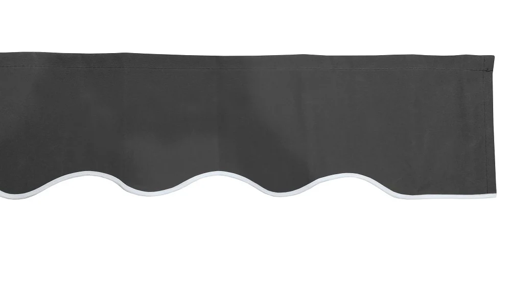 5m Charcoal Valance - Wavy