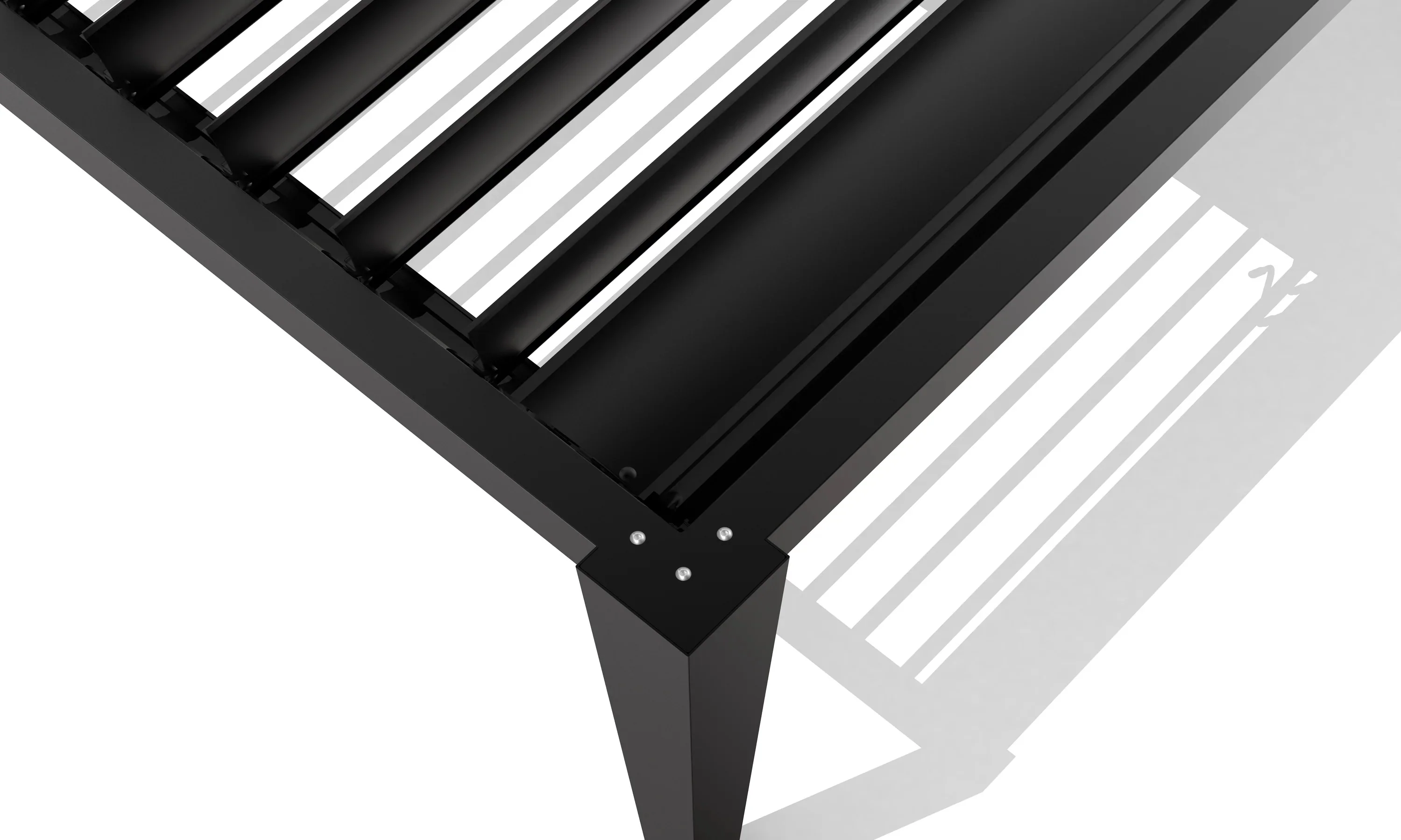 3m x 3m Deluxe Charcoal Pergola with Louvered Shutter Roof by Primrose Living - Image 8
