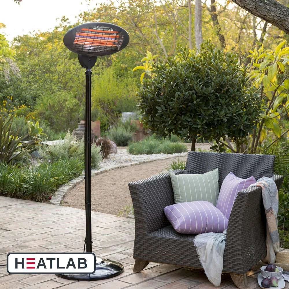 Freestanding Electric Quartz Bulb Patio Heater w/ Remote | Heatlab® - Image 12