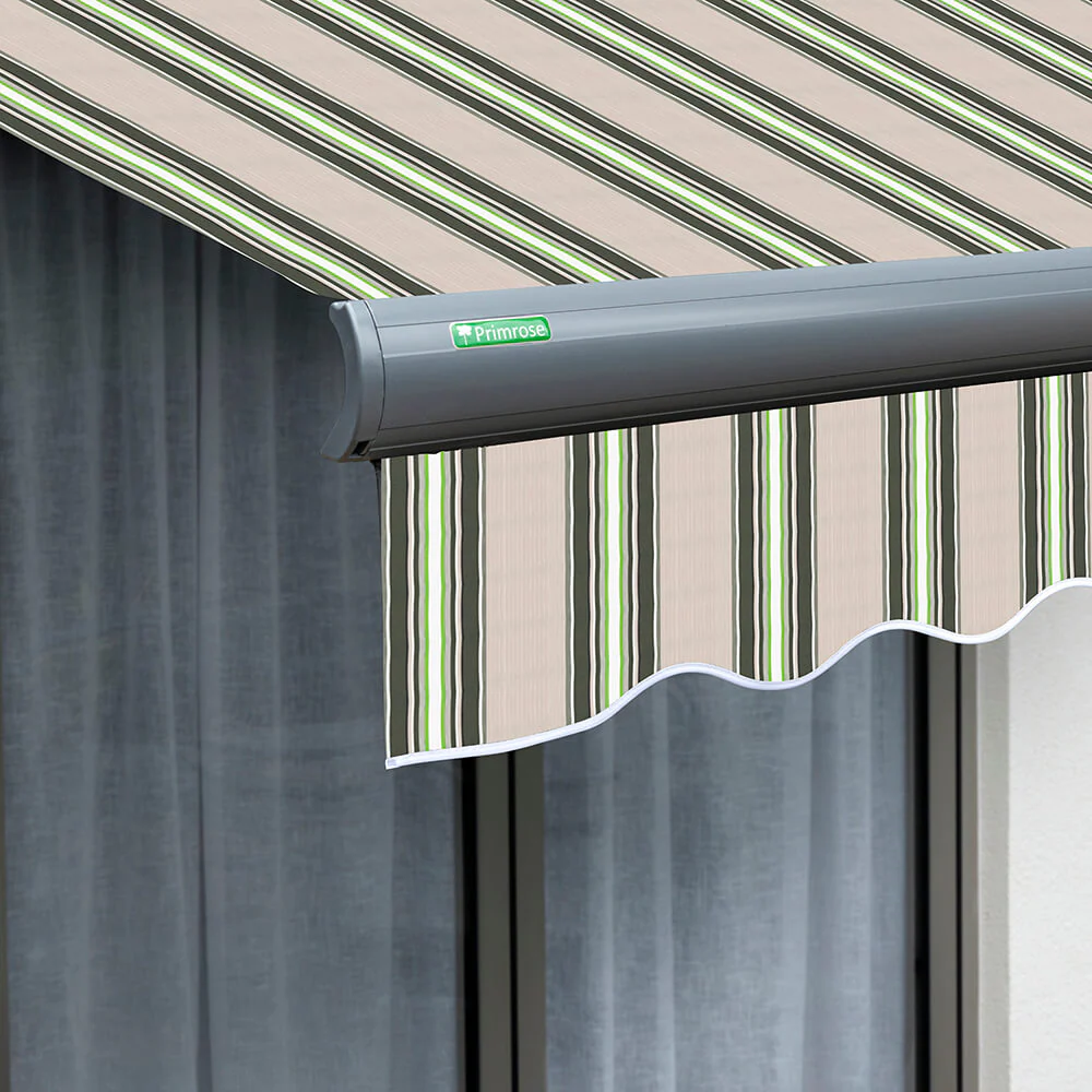 3m Full Cassette Manual Multistripe Awning (Charcoal Cassette) - Image 6