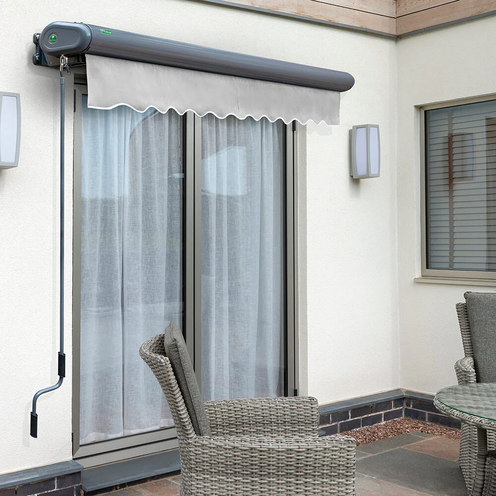 4m Full Cassette Manual Silver Awning (Charcoal Cassette) - Image 2