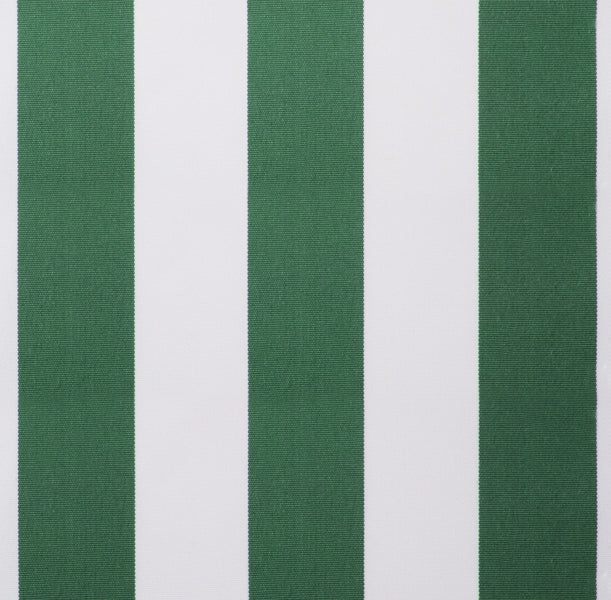 Green and white stripe polyester cover for 4.5m x 3m awning includes valance