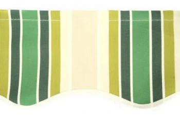 5m Green Stripe Valance - Wavy