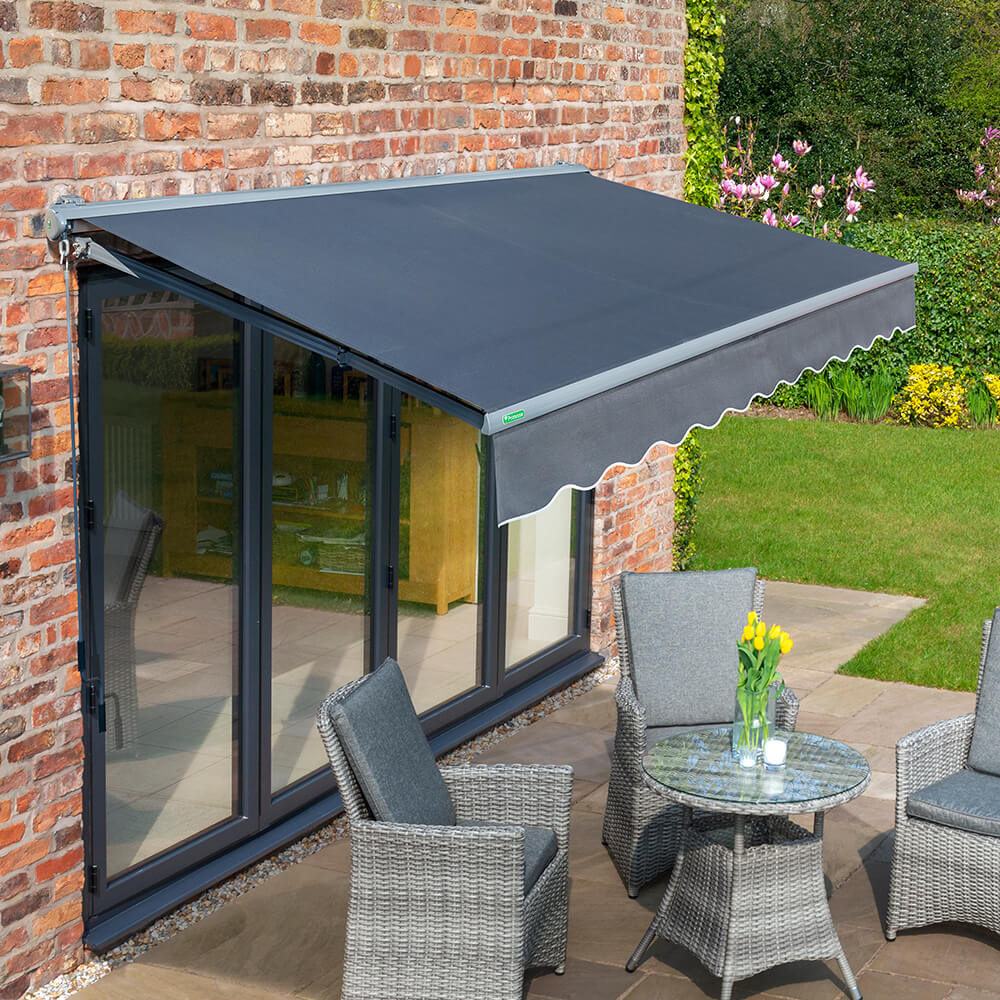 3m Half Cassette Manual Charcoal Awning (Charcoal Cassette)