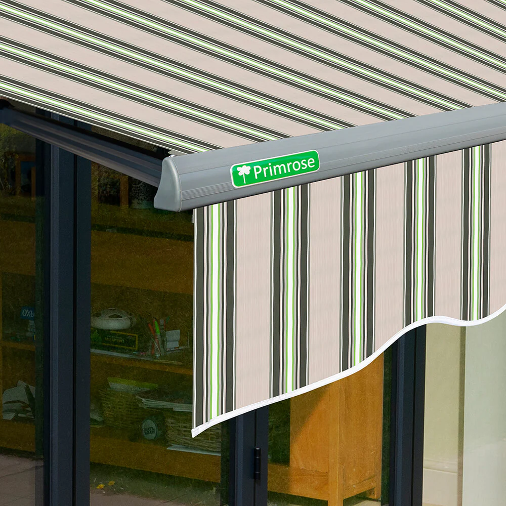 3m Half Cassette Manual Multistripe Awning (Charcoal Cassette) - Image 6