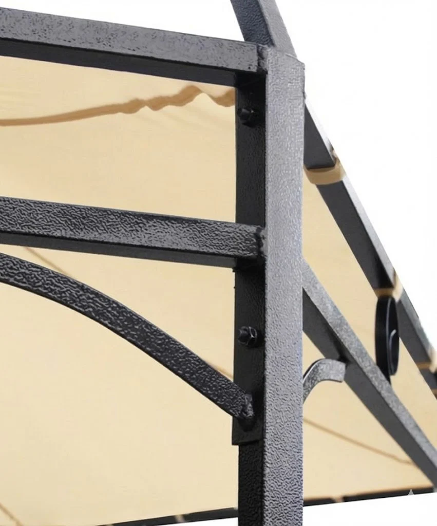 Harlington Deluxe Steel Frame Gazebo With Roof Canopy In Sand - Image 7